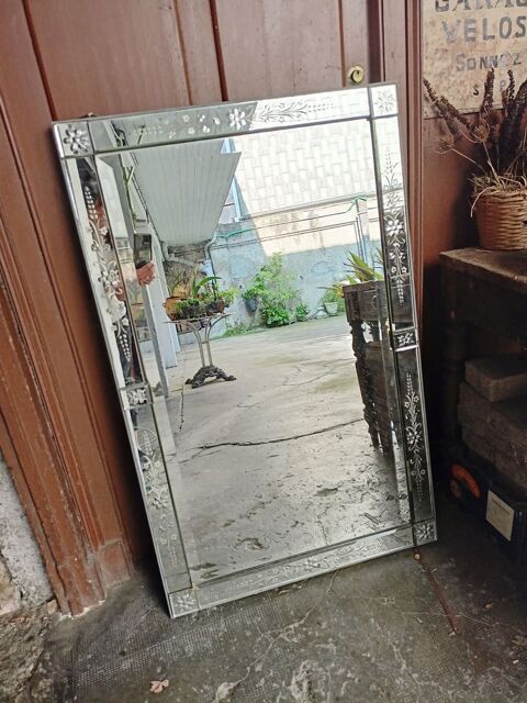 Miroir Ancien   Verre Grav   130 Pau (64)