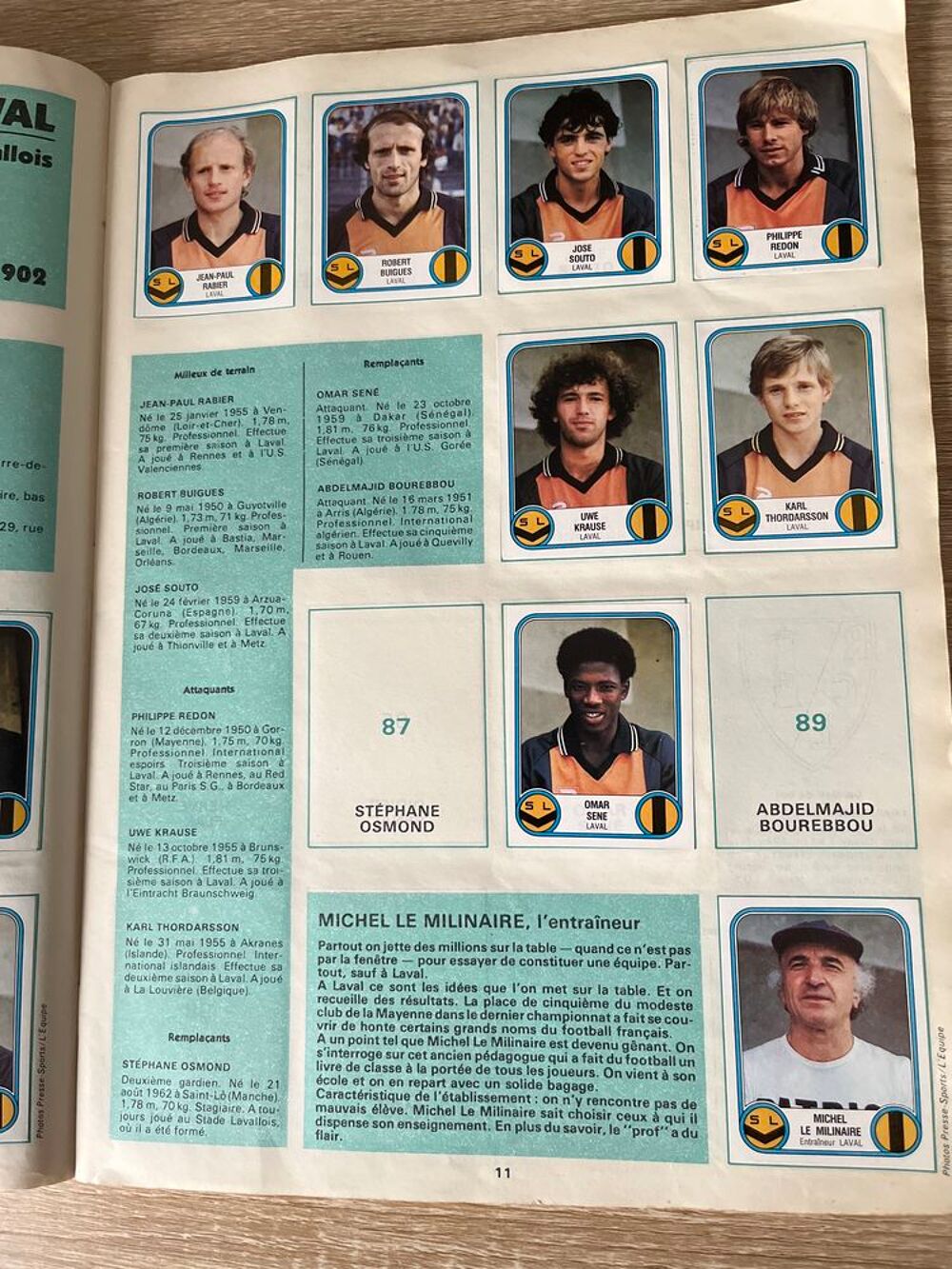Panini album autocollants football 83 