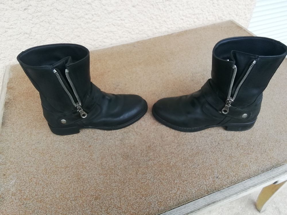 Bottes femme en cuir Chaussures