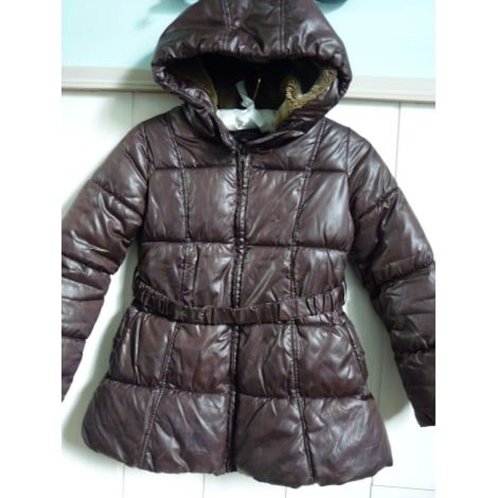 manteau Doudoune Floriane Fille 8 ans marron TBE Vtements enfants