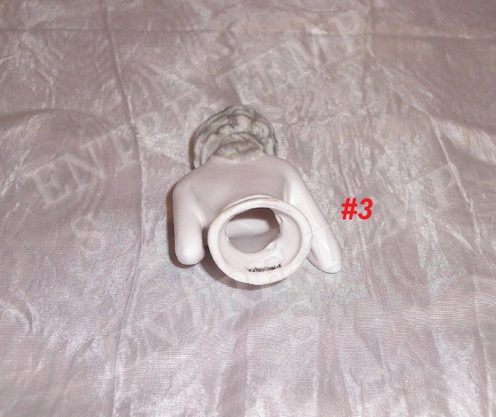 4 ANCIENNES DEMI-FIGURINE ART D&Eacute;CO (BOITE &agrave; POUDRE,HALF DOLL 