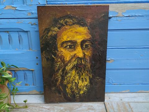Tableau Portrait Homme Signé Van Dort 90 Loches (37)