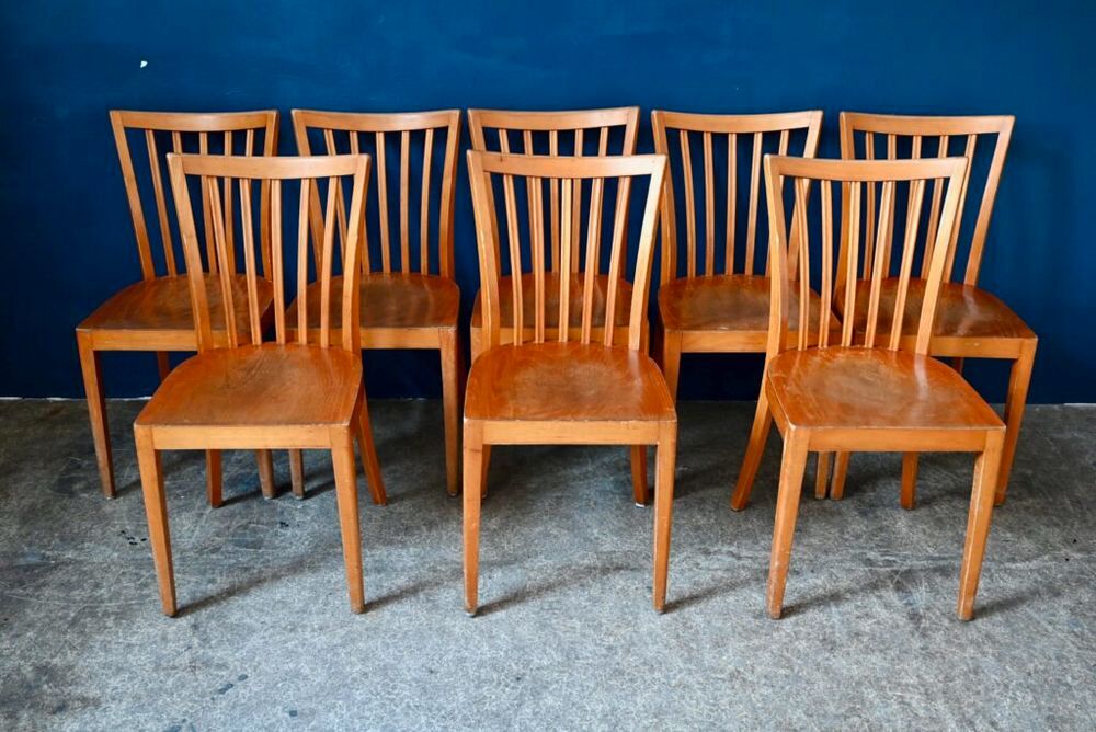 Grand lot de 22 chaises bistrot en bois anciennes vintage Meubles