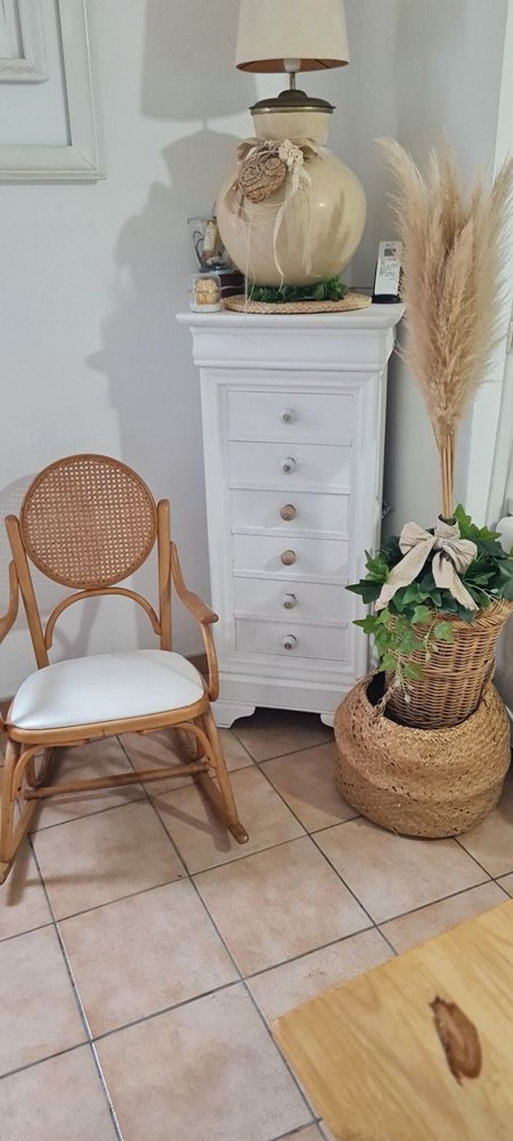 Rocking chair enfant en rotin Mobilier enfants