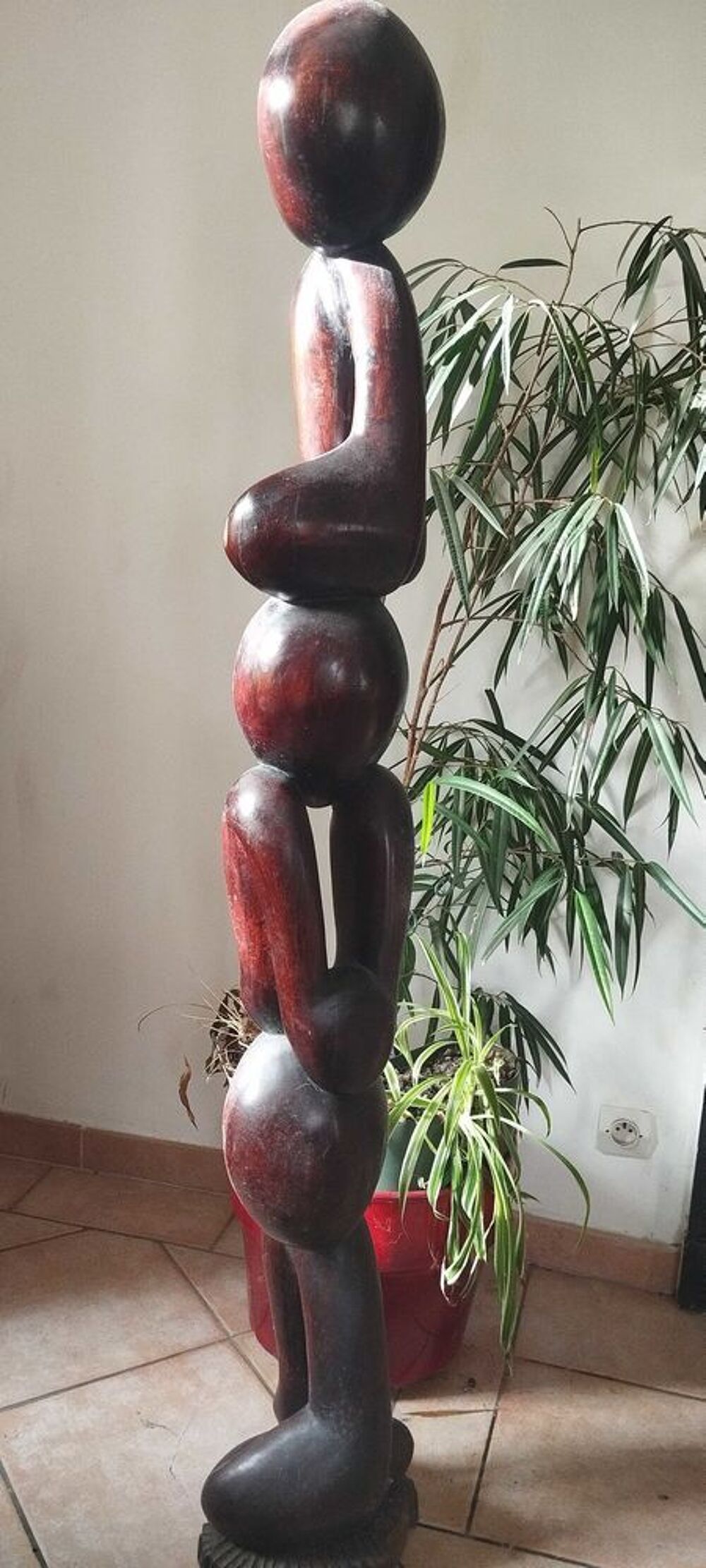Vide grenier Vende grandes sculpture africains en bois d'&eacute;b&egrave;ne rouge provenance : S&eacute;n&eacute;gal et Mali 1990 tr&egrave;s bon &eacute;tat Décoration