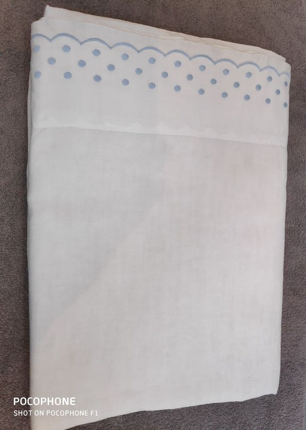 Drap ancien en coton &eacute;pais Dcoration