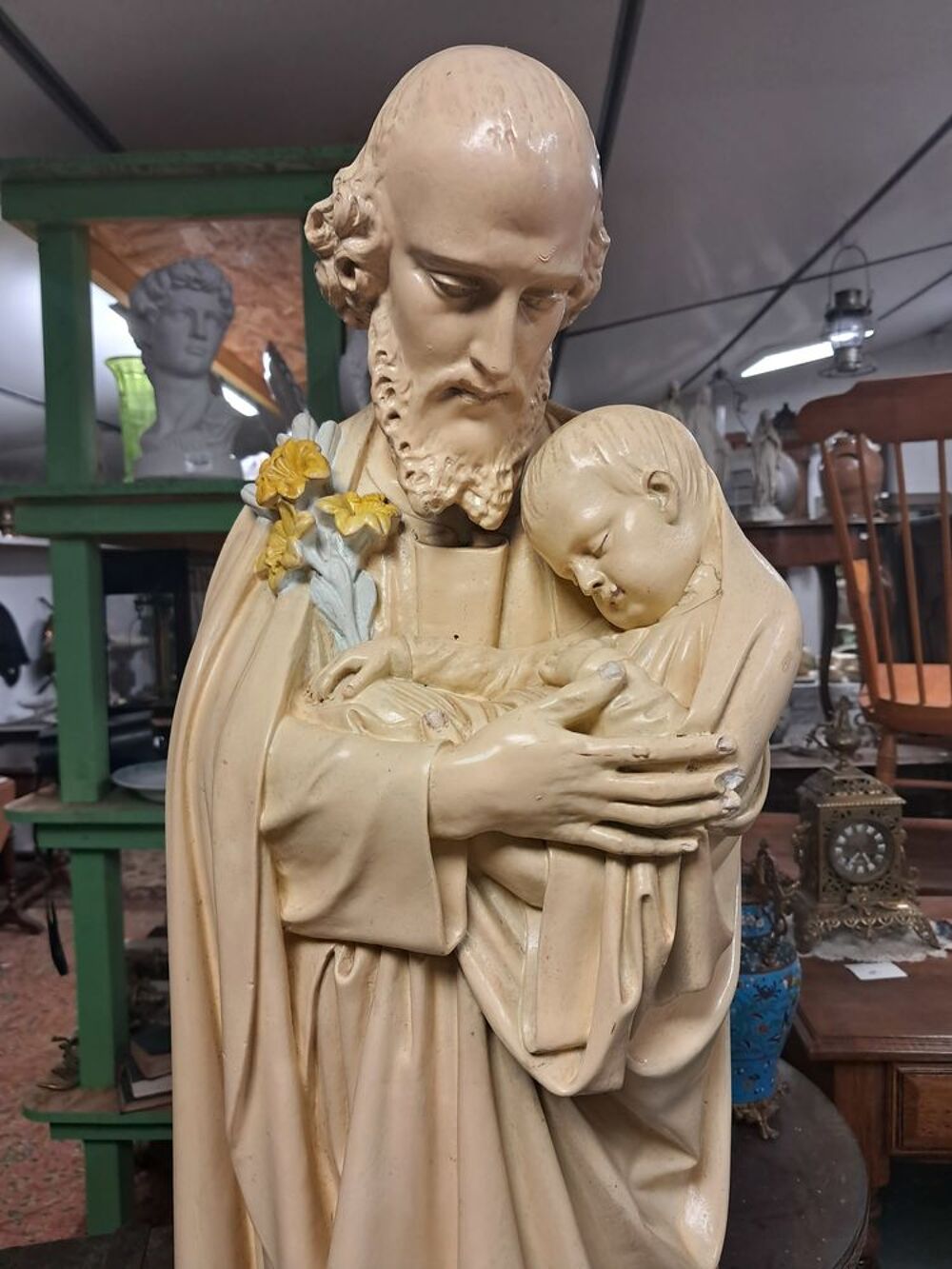 Statue St Joseph ancienne, fin XIX&egrave;me Décoration