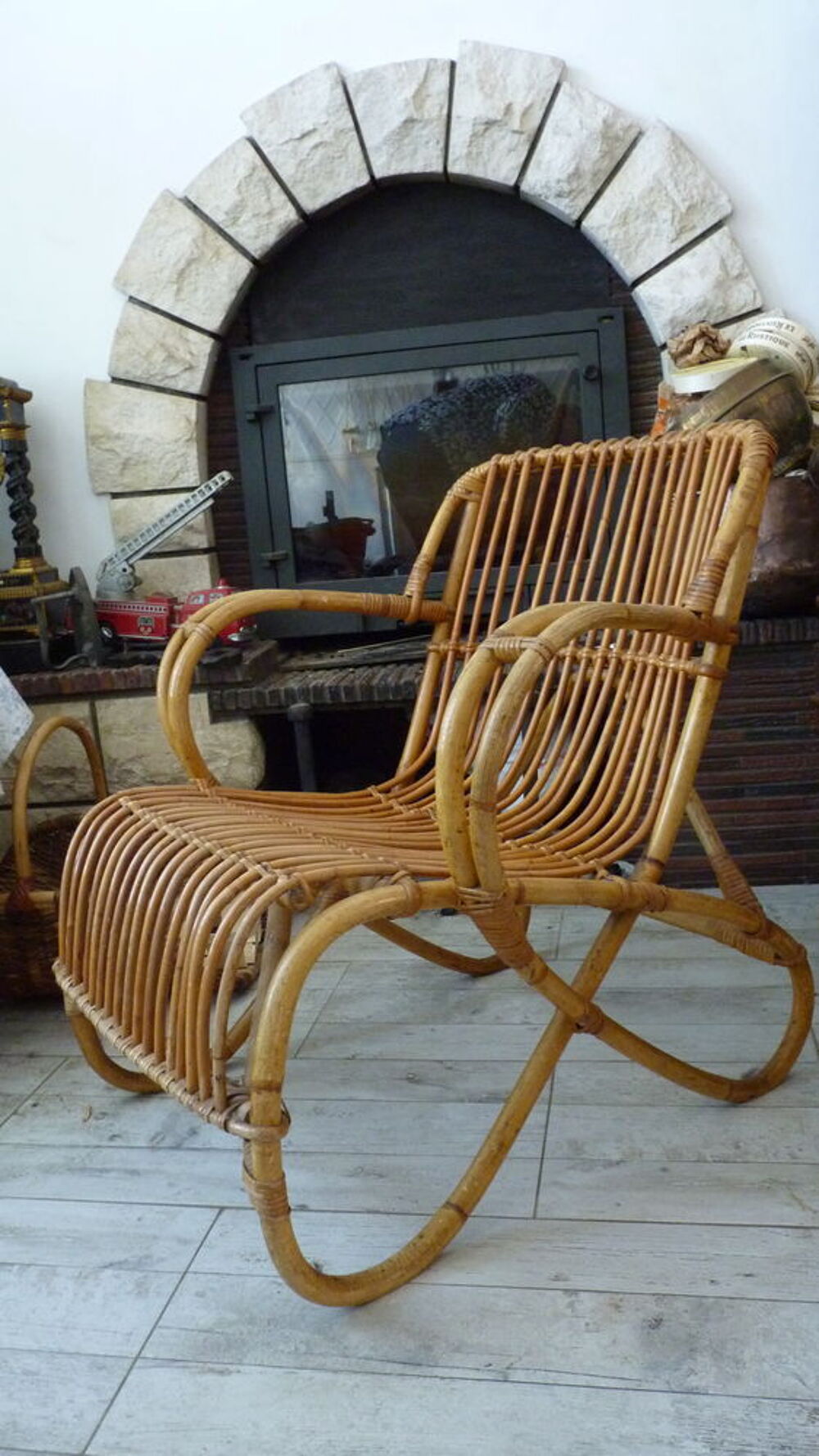 Fauteuil en rotin vinage Jardin