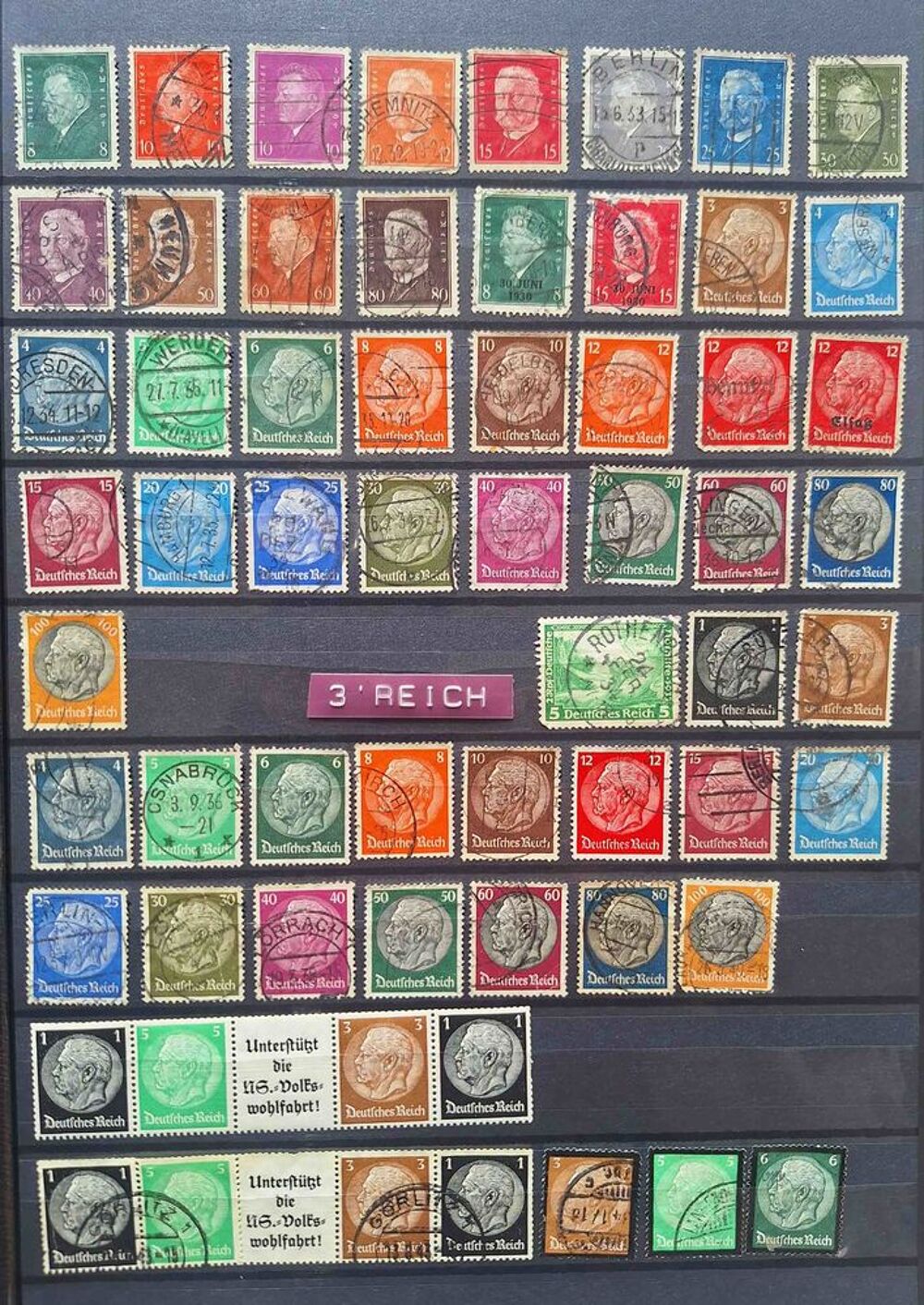 S&eacute;rie de timbres de collection d'Allemagne 
