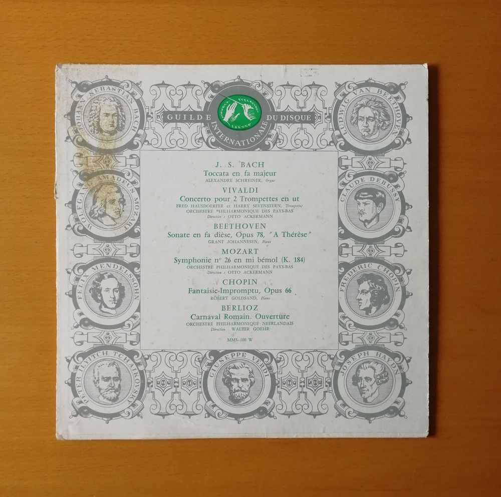 25cm Bach, Toccata En Fa - Vivaldi, Concerto Trompettes CD et vinyles