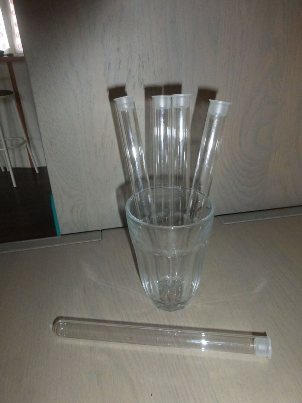 TUBE DE VERRE style labo - neuf Décoration