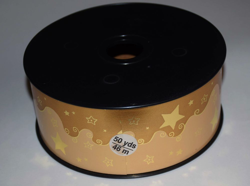 Ruban imprim&eacute; Cadeau Noel Fetes 55 m/m x 46 m neuf. D�coration