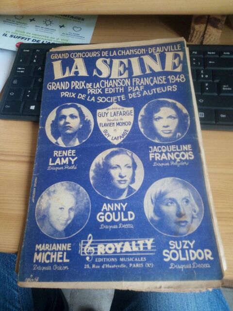 ANCIENNE PARTITION GRAND CONCOURS DE LA CHANSON DEAUVILLE 48 100 Levainville (28)