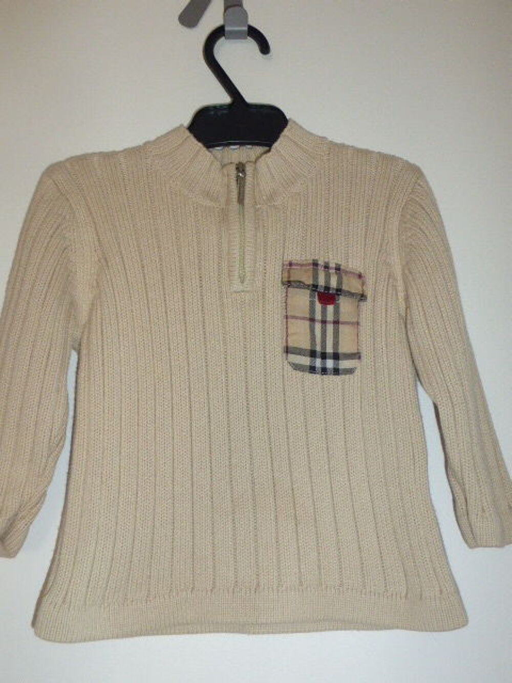 BURBERRY pull coton beige 12 mois Vêtements enfants
