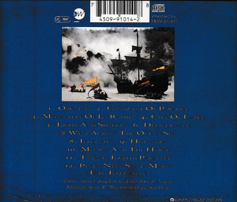 CD Vangelis 1492 - Conquest Of Paradise CD et vinyles