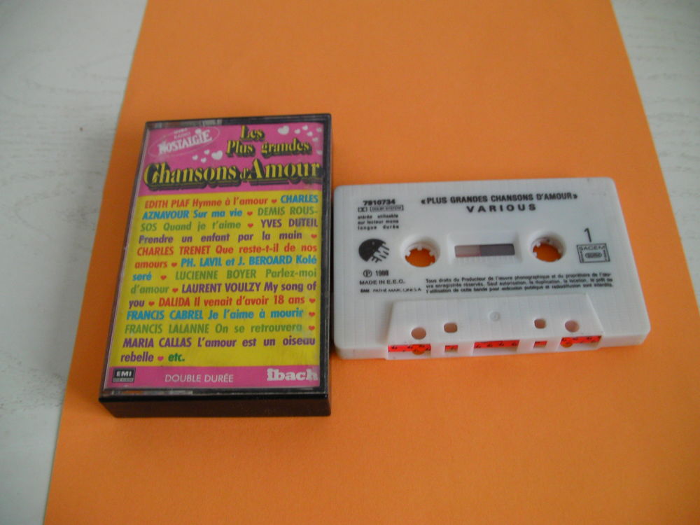 K7 AUDIO - LES PLUS BELLES CHANSONS D'AMOUR CD et vinyles