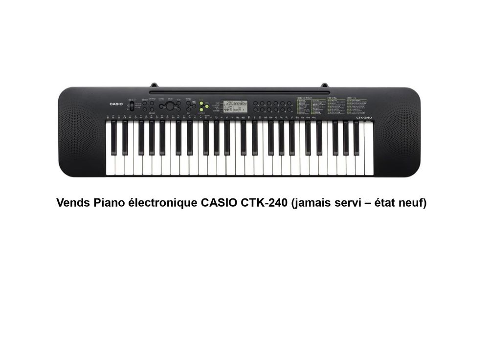 Piano &eacute;lectronique CASIO CTK-240 Instruments de musique