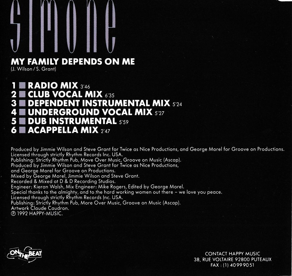 CD Simone - My Family Depends On Me CD et vinyles