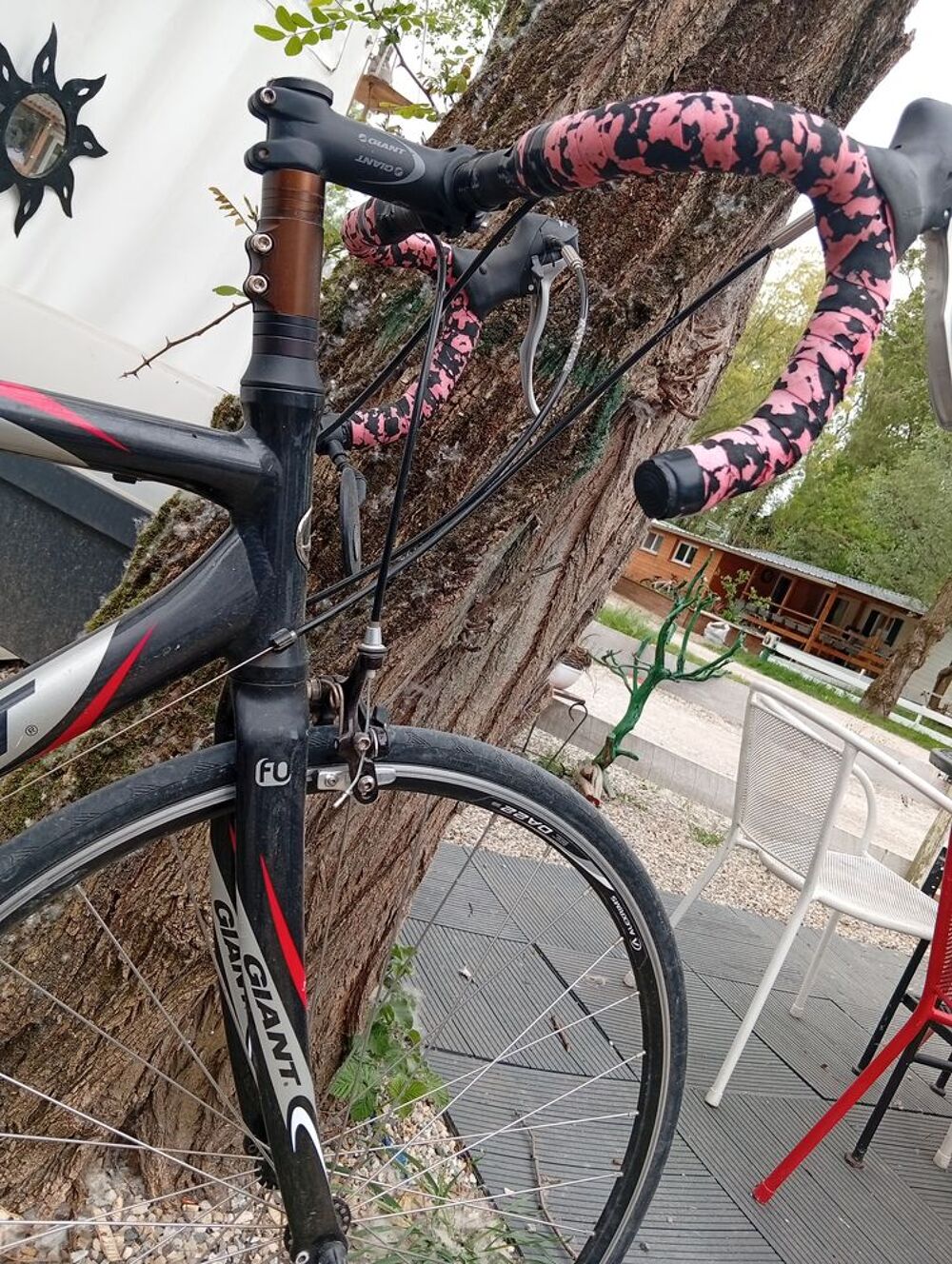 velo de route giant + chaussures Vélos