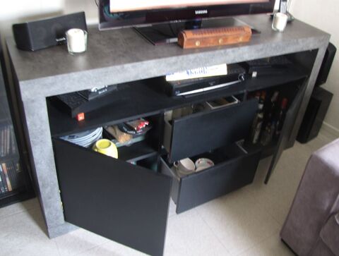 BUFFET BAS 2 portes et 2 tiroirs, effet béton 100 Châtenay-Malabry (92)
