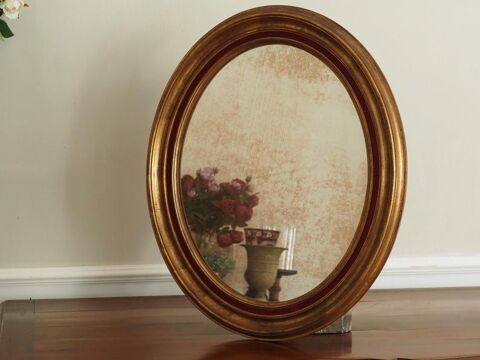 Miroir ovale en bois noir Grenoble (38)