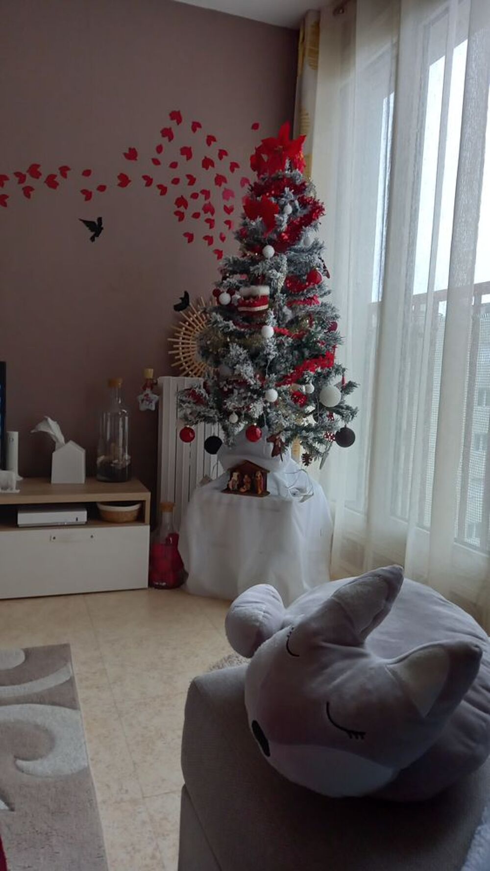 Sapin de No&euml;l Floqu&eacute;e 150 cm Décoration