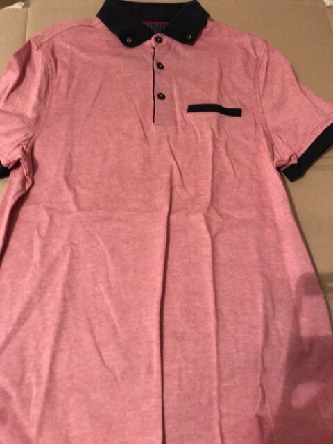 POLO   IZAC Mouchet� beige/rouge bord Noir  t; S 20 Saint-Genis-Laval (69)