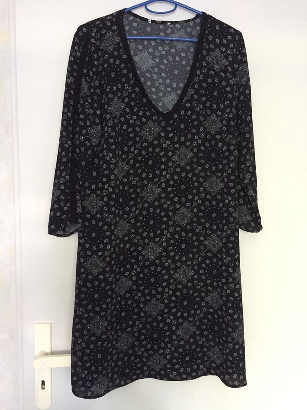 Robe tunique imprim&eacute; noir et blanc - T.36 Vêtements