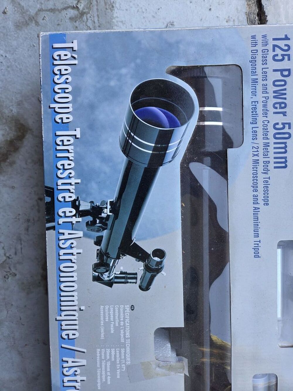 T&eacute;lescope astronomique et terrestre 125&times; ? Avec tr&eacute;pied Jeux / jouets