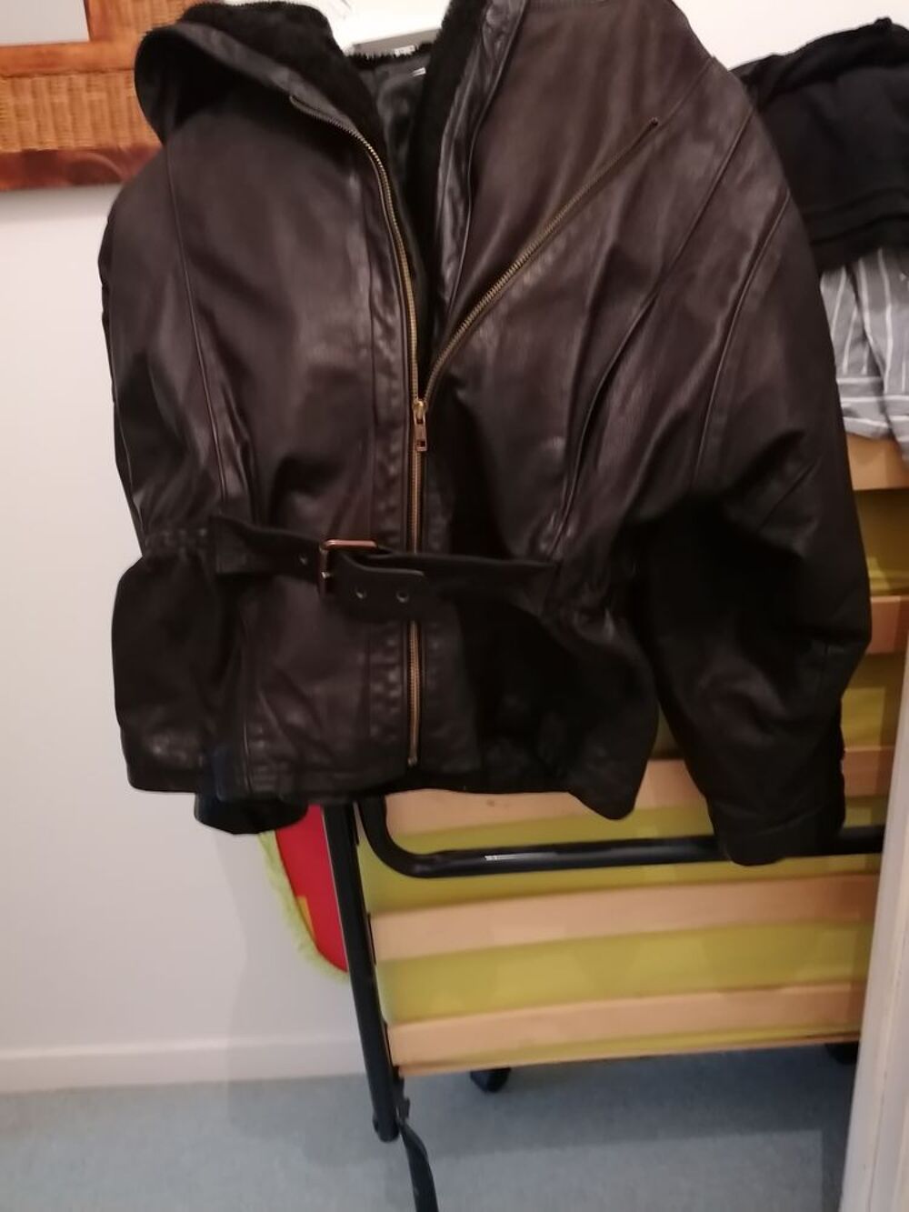 Blouson/Veste femme noir cuir Nubuck Tony ENZO Vêtements