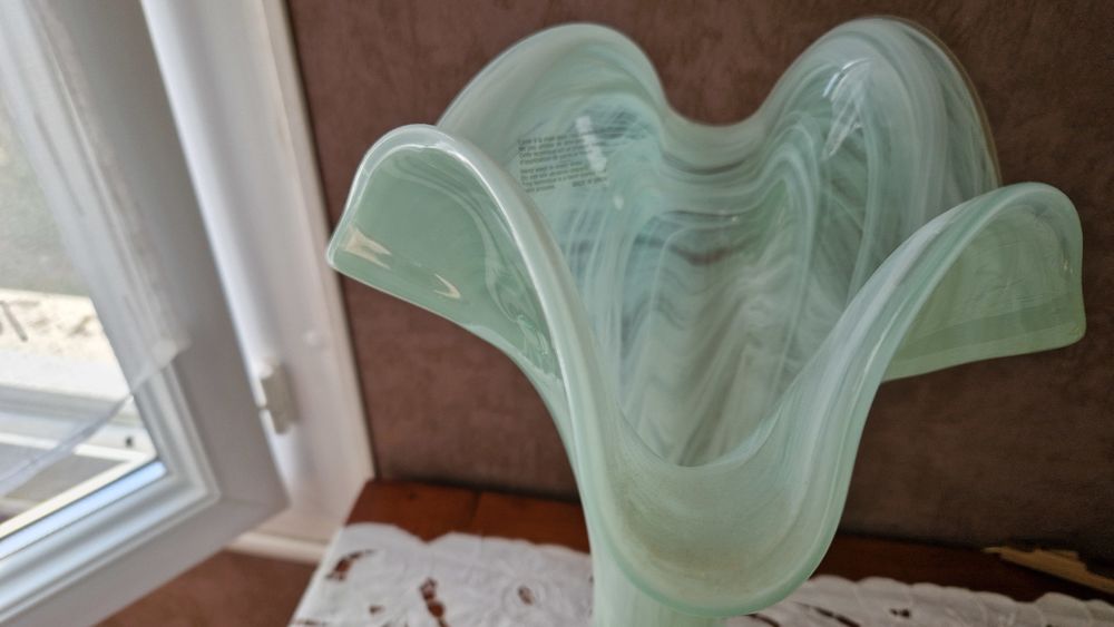 Grand vase vintage peint &agrave; la main Décoration