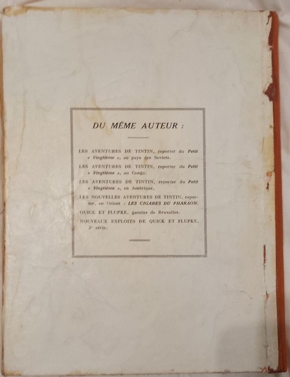 Tintin les cigares du pharaon &eacute;dition originale 1934 Livres et BD