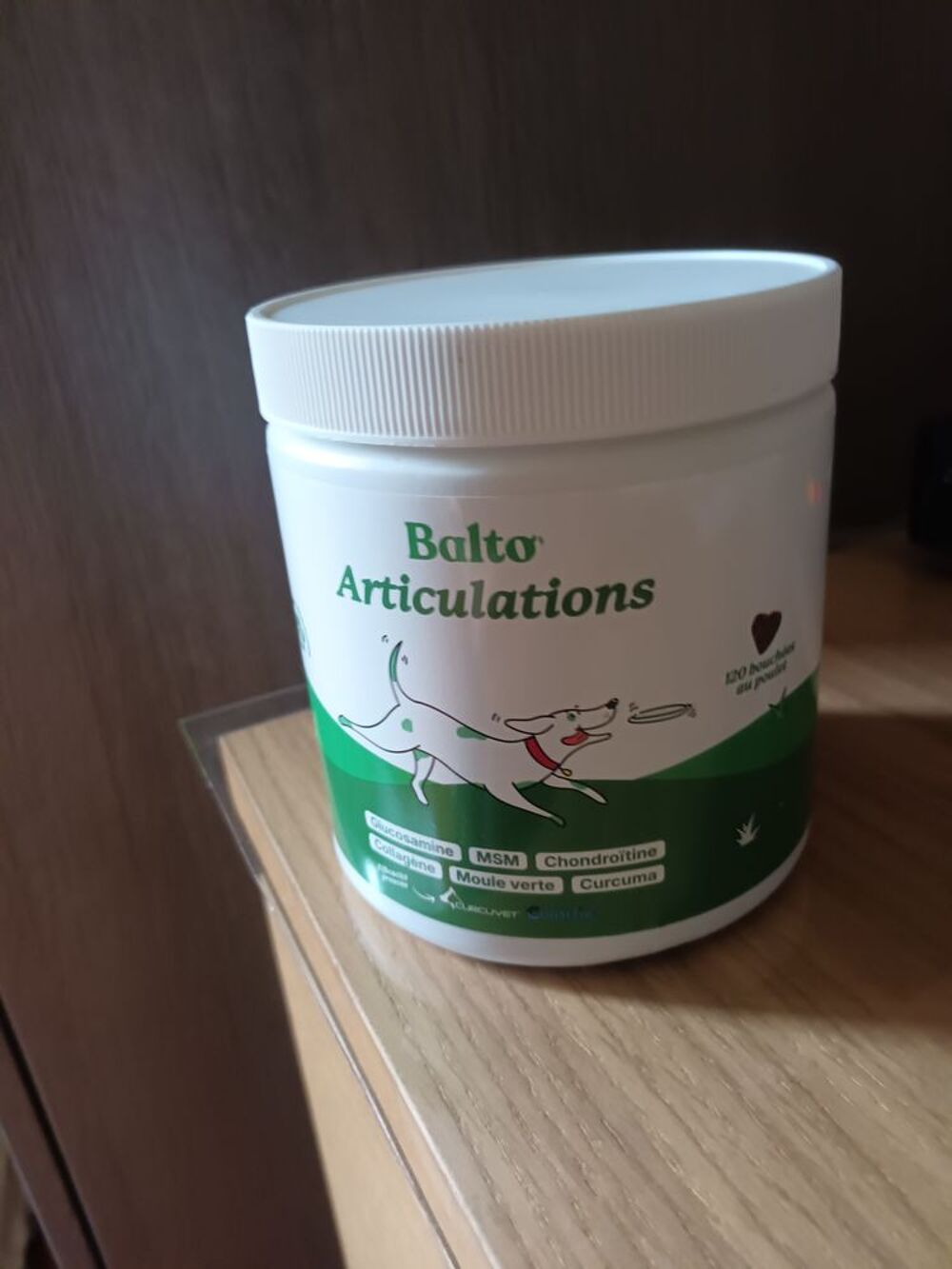   2 pots balto articulations pour chien. 