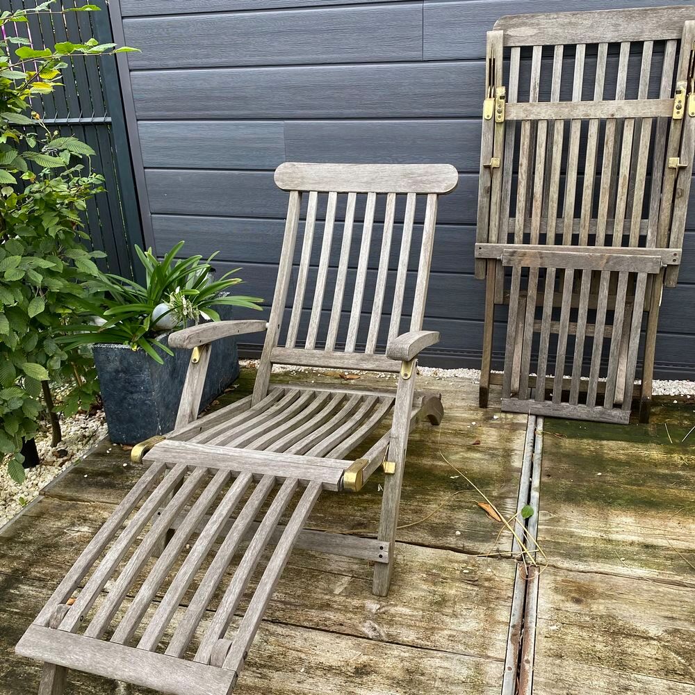 Chaise longue teck clair de la marque GARDEN IMPRESSIONS Jardin