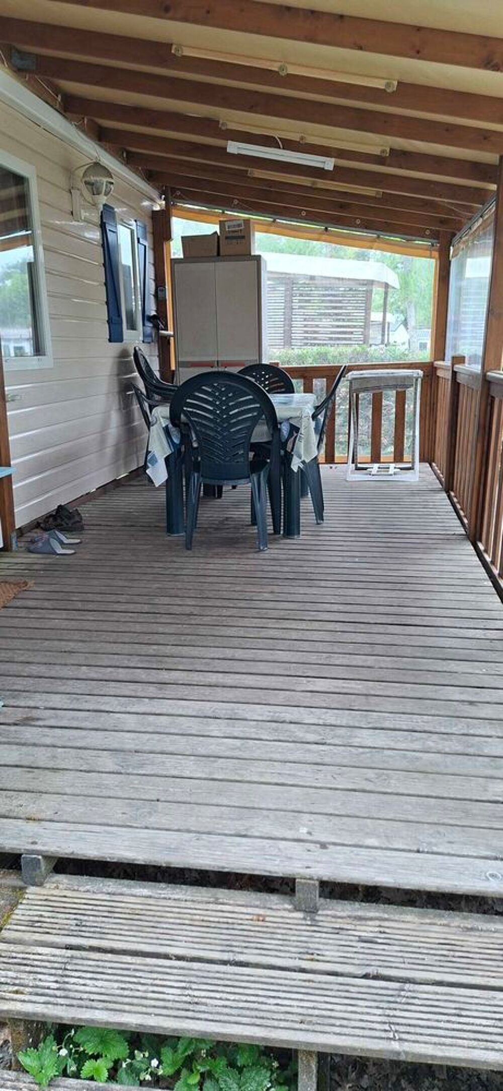 terrasse de mobil home Jardin