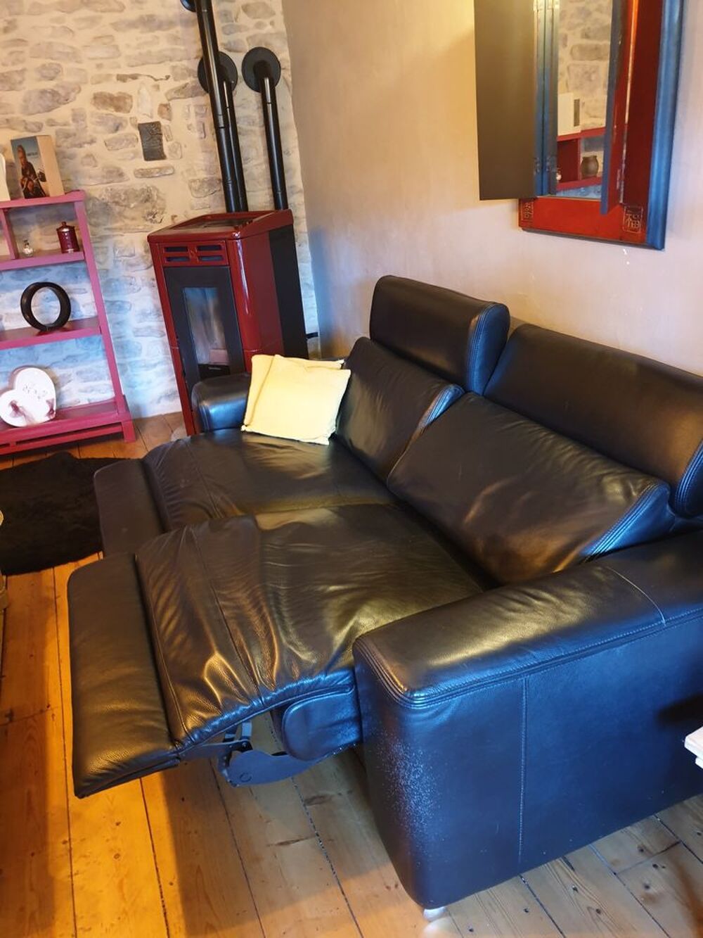 CANAPE CUIR NOIR FAUTEUILS ELECTRIQUES Meubles