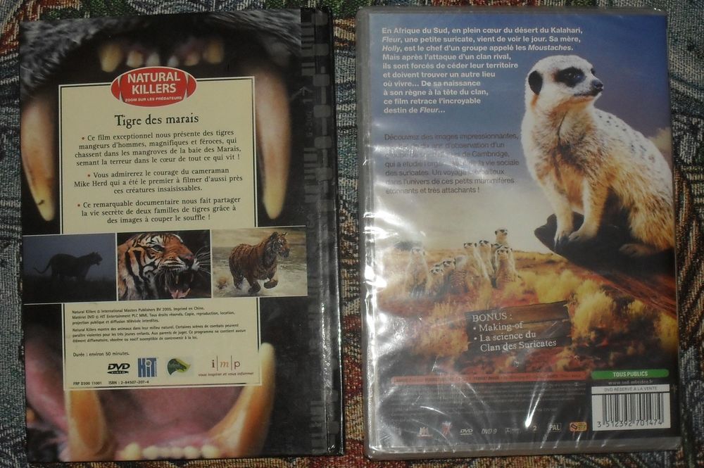 2DVD Suricates et Tigre DVD et blu-ray