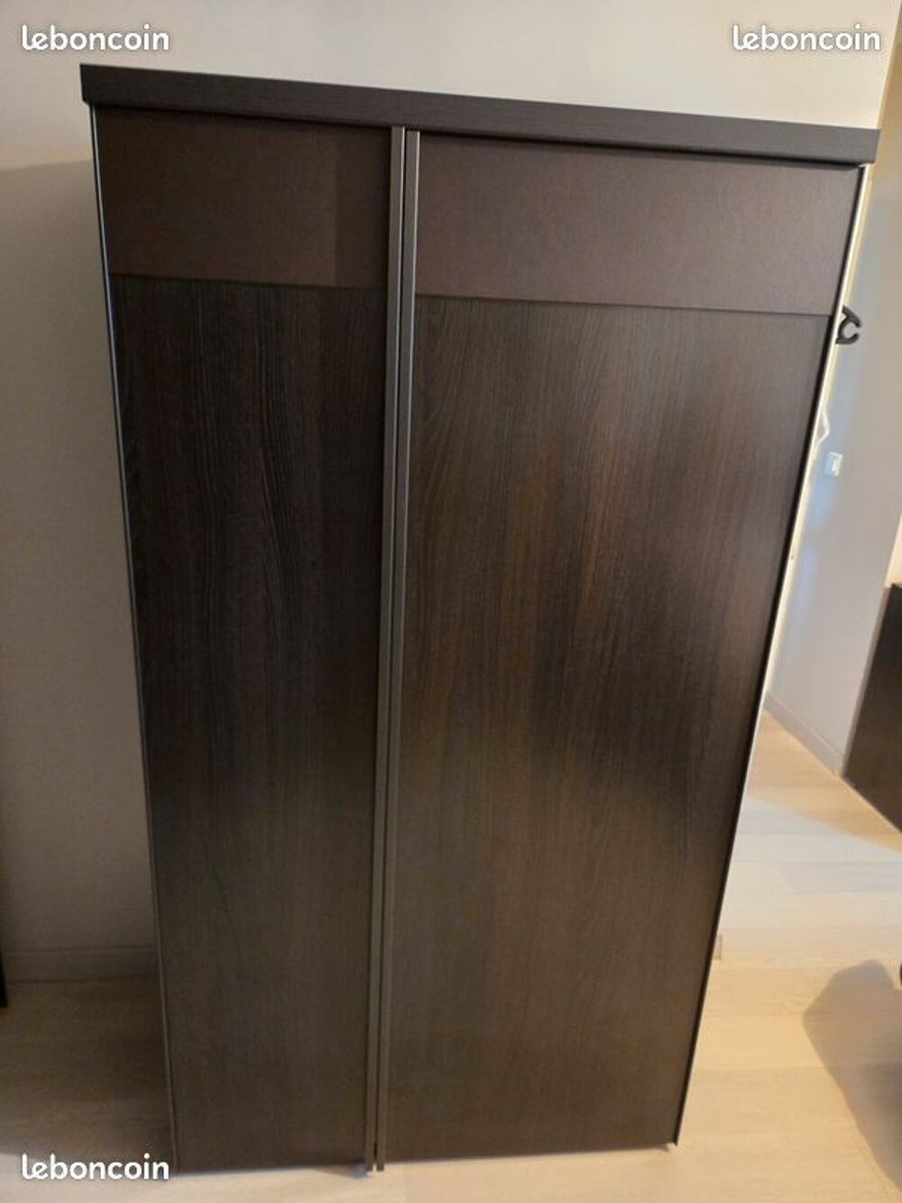 Chambre &agrave; coucher CELIO EBENE ? Lit 160x200 &amp; rangements, qu Meubles