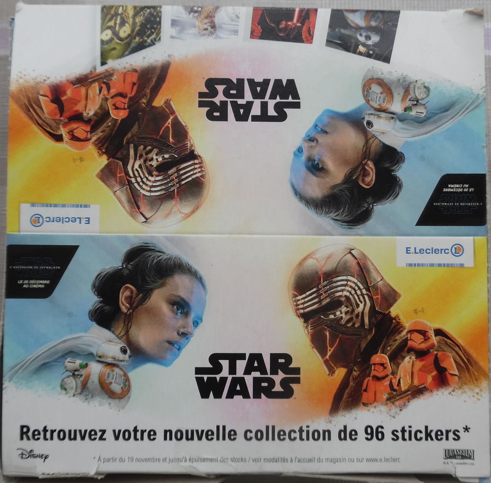 Boite compl&egrave;te des 96 stickers Star Wars du 19 novembre 2019 