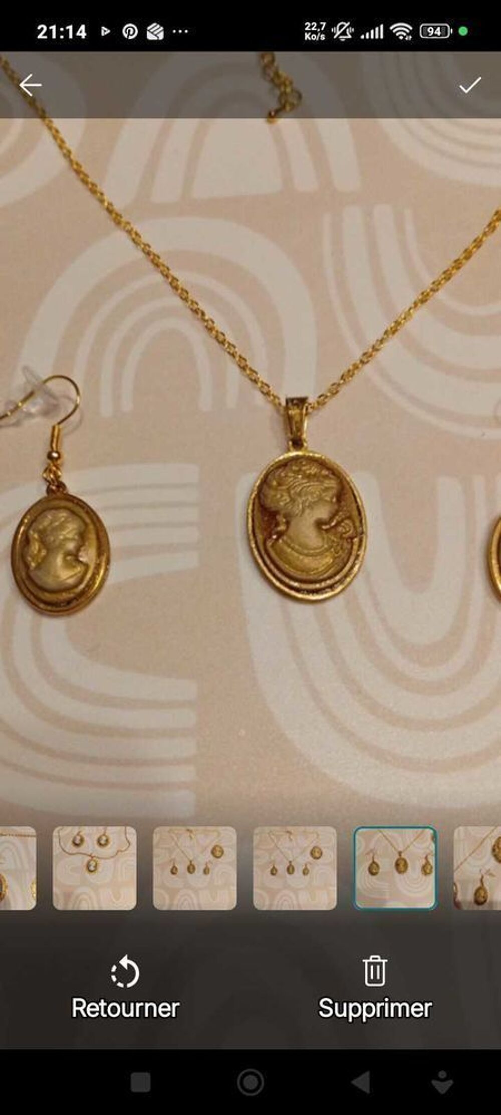 parure cam&eacute;e reine Victoria inoxydable hypoagergique neuve Bijoux et montres
