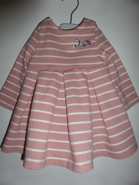 Sergent Major Robe ray�e rose blanc manches longues 9 mois 7 Rueil-Malmaison (92)