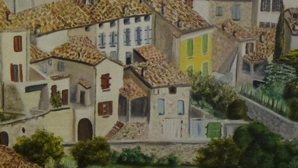 Peinture tableau de VILLENEUVE (04 - A.H.P.) 