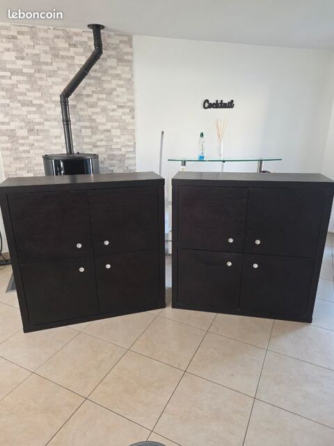 2 buffets bas noir wengé contemporain Draveil (91)