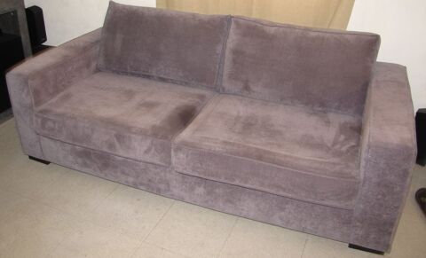 ENSEMBLE CANAPE FIXE 3 PLACES + FAUTEUIL, en velours mauve 250 Châtenay-Malabry (92)