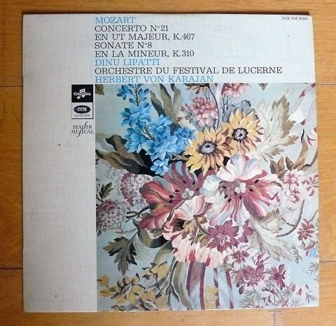 LP W.A. MOZART : Concerto N21 - Sonate N8 (Dinu LIPATTI) 6 Argenteuil (95)