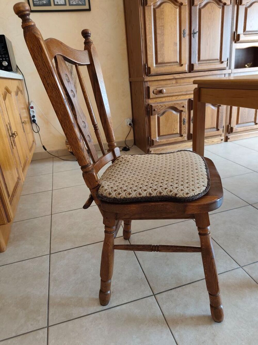 4 Chaises ch&ecirc;ne Meubles