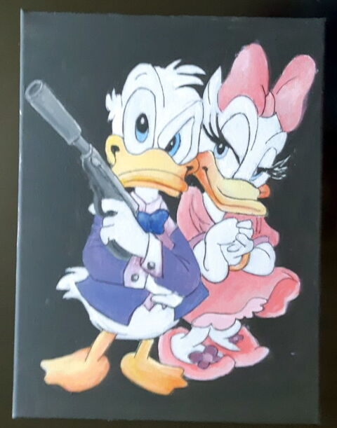 Donald bond  - toile sur chassis 30 x 40 cm 30 Fougères (35)
