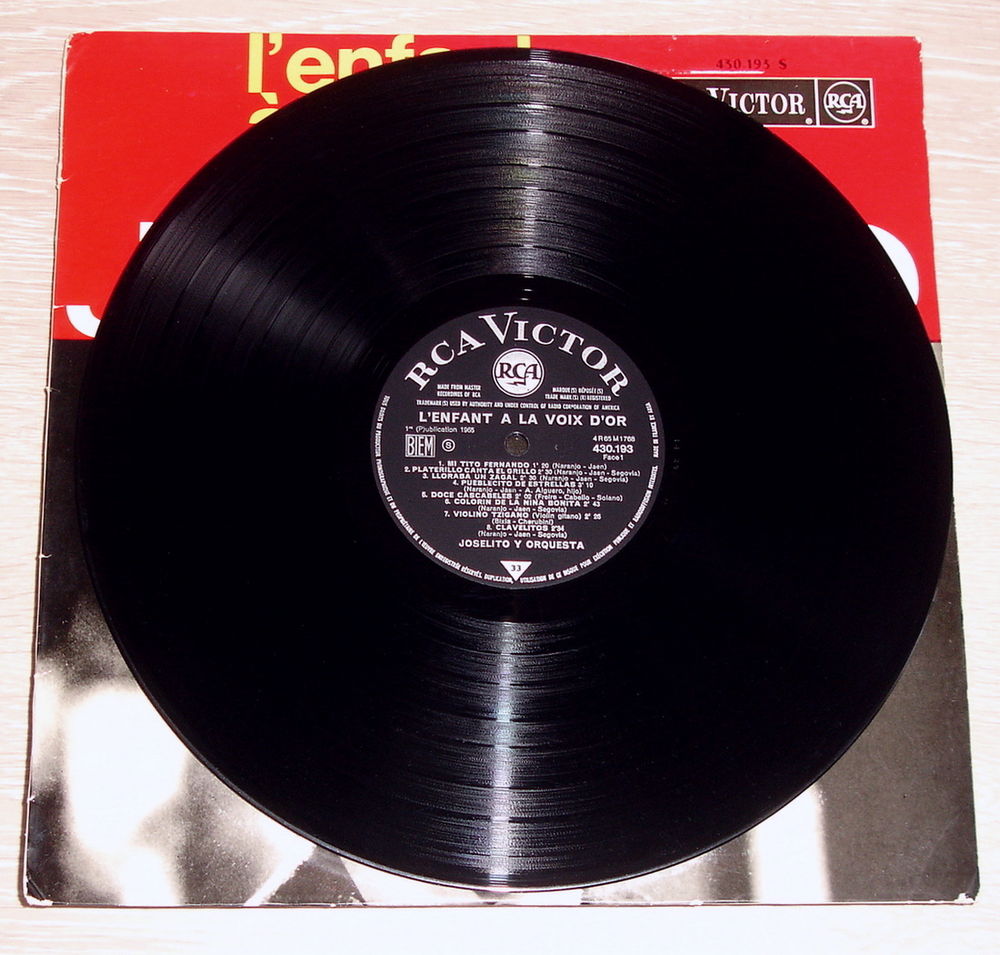 JOSELITO-33t-L'ENFANT A LA VOIX D'OR-CHIRIBIRIBIN- BIEM 1965 CD et vinyles