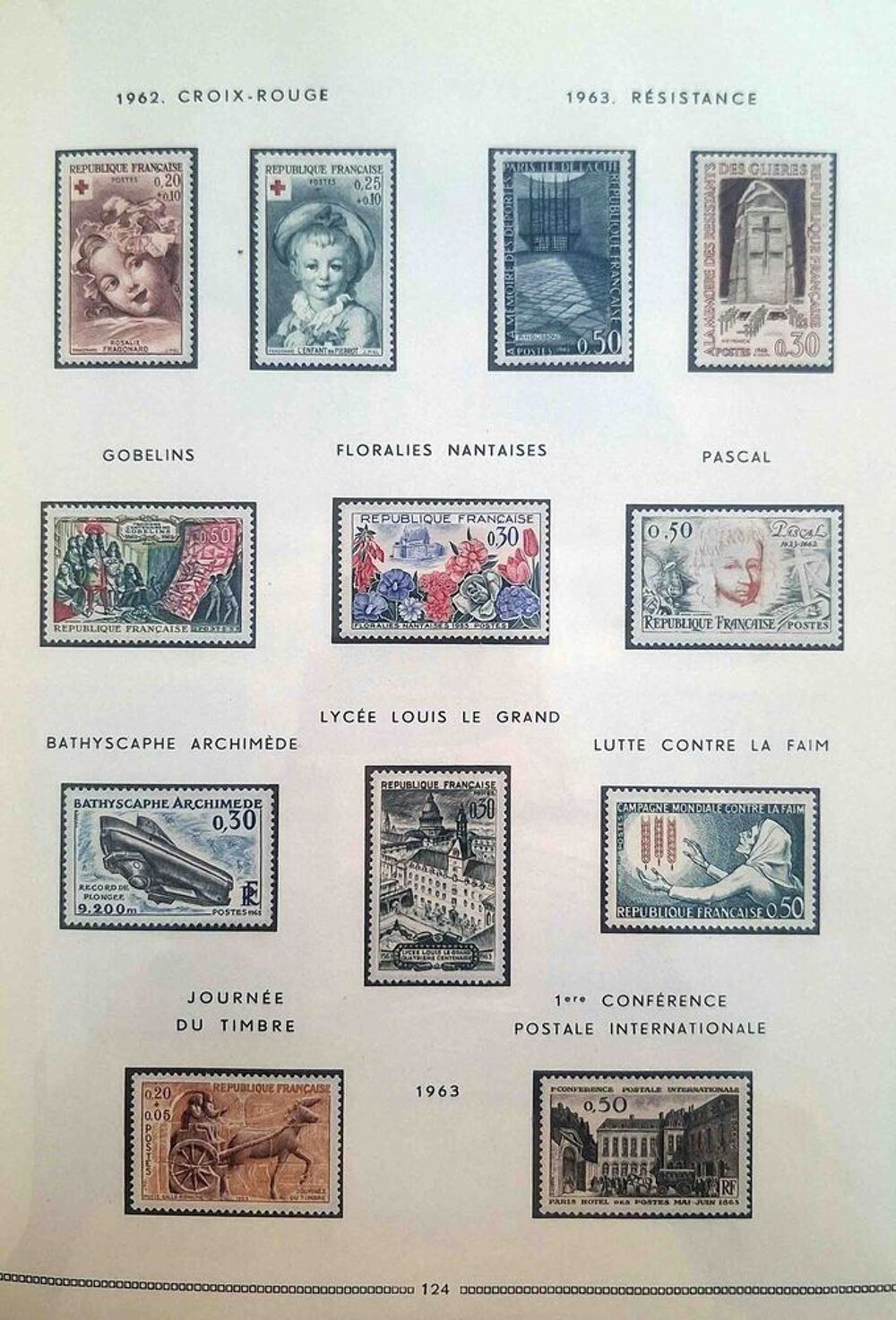S&eacute;rie de timbres de collection de France G14 