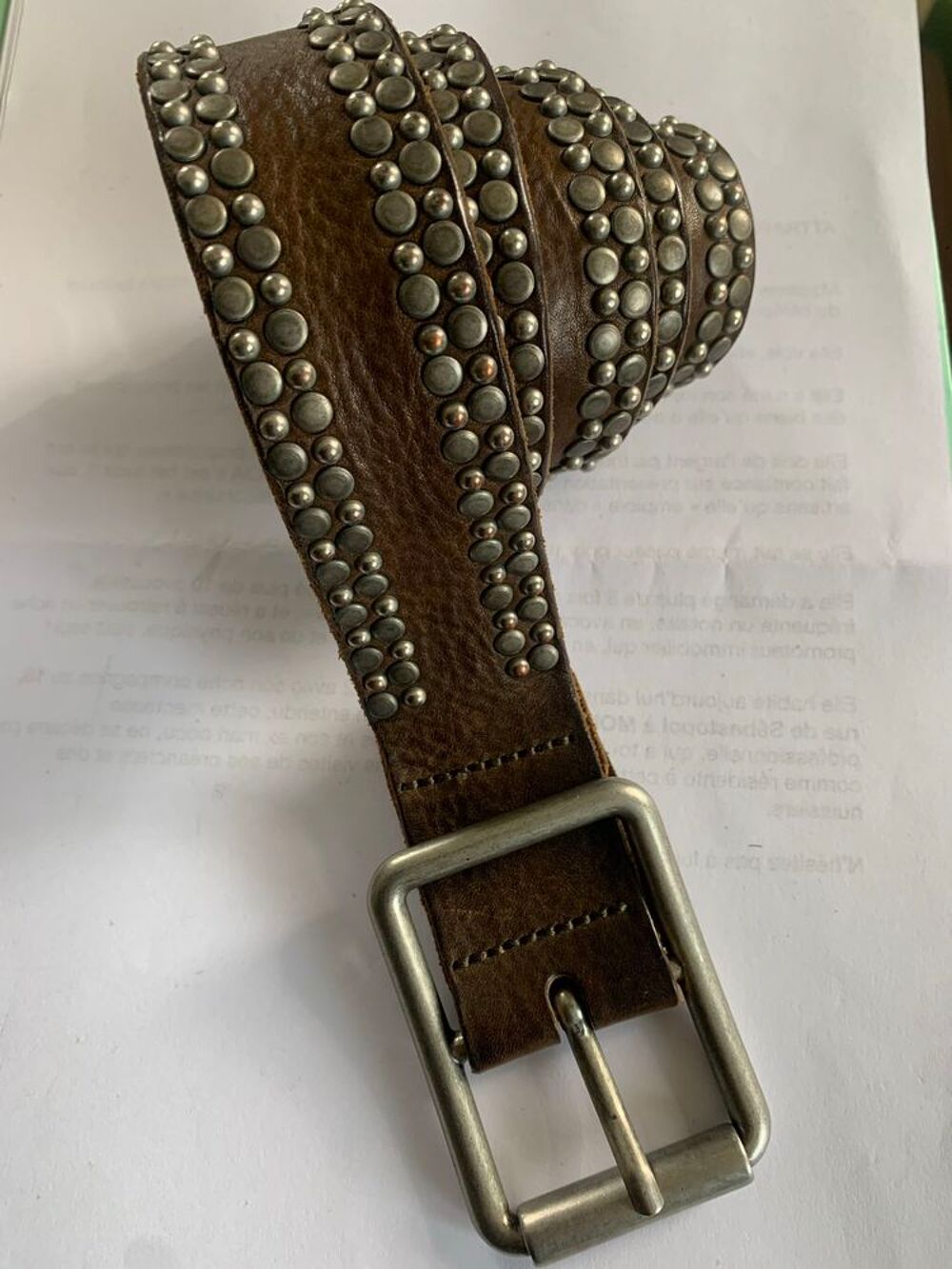 ceinture en cuir MCS Maroquinerie